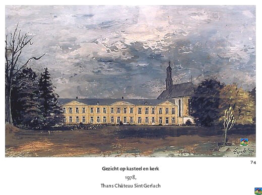 Gezicht op kasteel en kerk